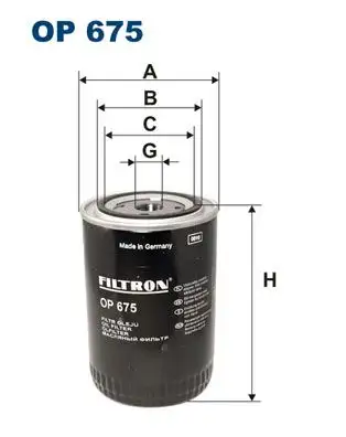 FILTRON OP675 Yağ Filtresi resmi