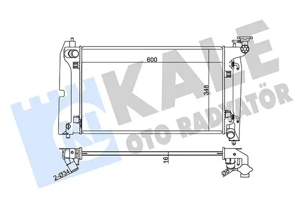 KALE 366800 Radyatör 164000D220 resmi