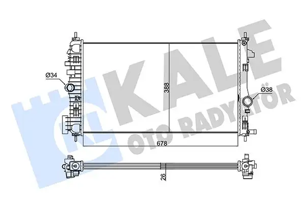 KALE 346180 Radyatör 13241725 resmi
