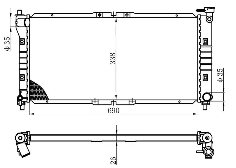 ORIS BMZ017026 Radyatör FS1115200C resmi