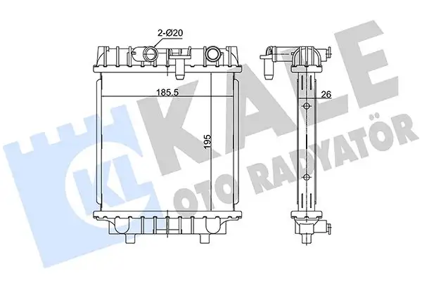 KALE 363175 Radyatör 5Q0121253J resmi