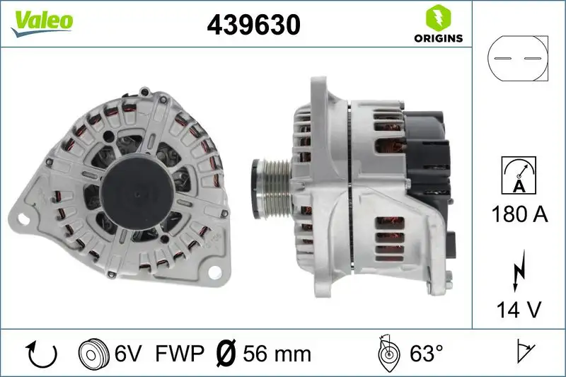 VALEO 439630 Şarj Dinamosu resmi
