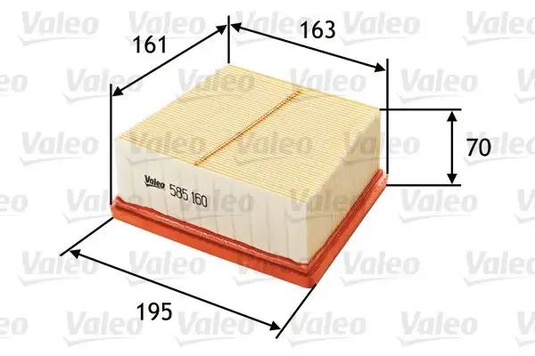 VALEO 585160 Hava Filtresi resmi