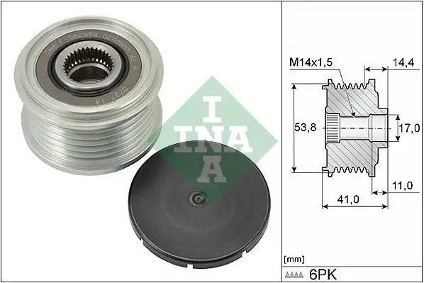 INA 535030410 Alternatör Kasnağı resmi