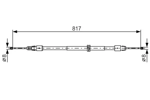 BOSCH 1987482024 El Fren Halatı (Arka) A1644202385 resmi