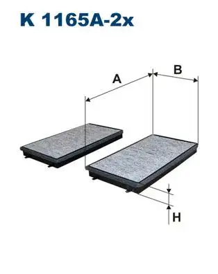 FILTRON K1165A-2X Polen Filtresi (Karbonlu) resmi