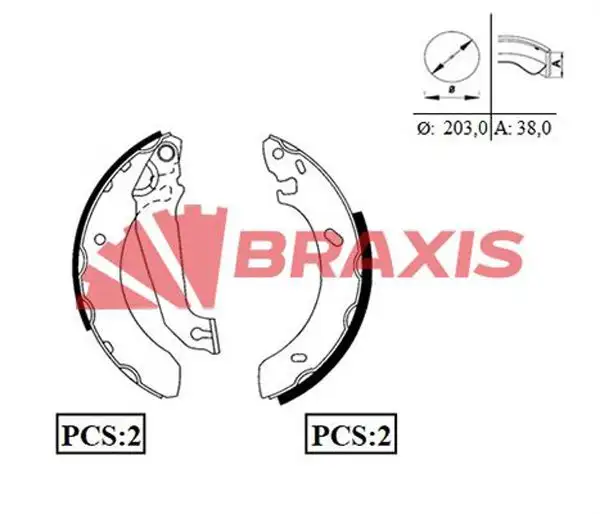 BRAXIS AC0019 Arka Fren Balatası 6500944 resmi