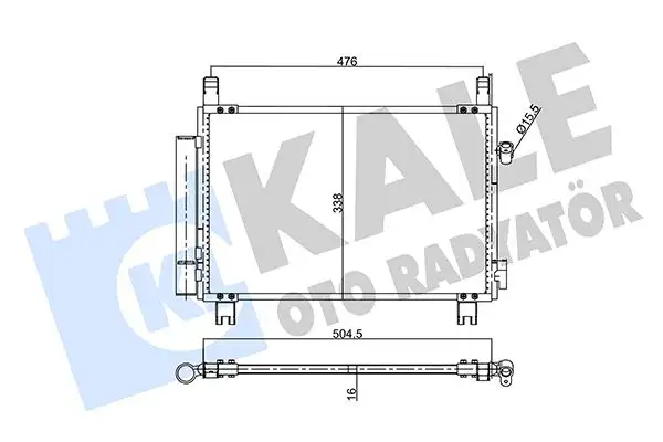 KALE 343105 Klima Radyatörü 884600D210 resmi