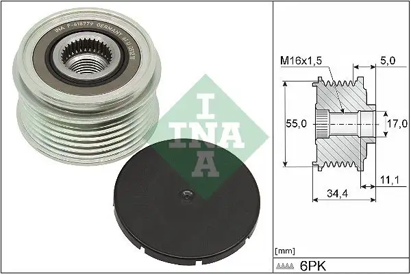 INA 535035710 Alternatör Kasnağı resmi