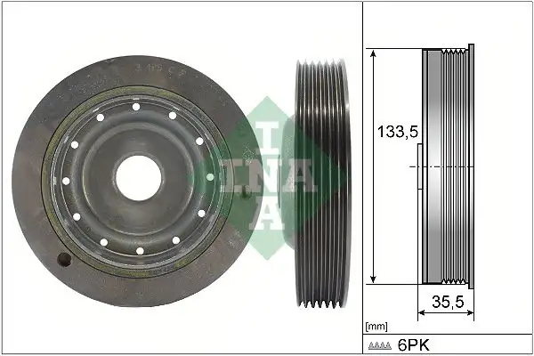 INA 544009110 Krank Kasnağı 8200313231 resmi