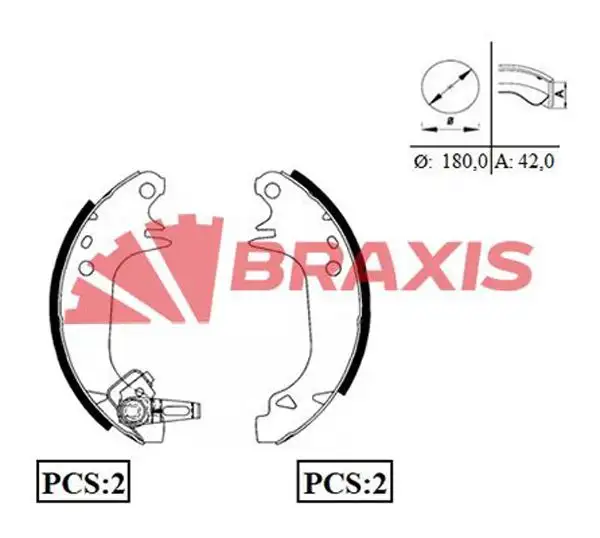 BRAXIS AC0006 Arka Fren Balatası resmi