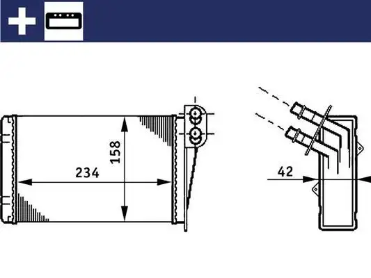 MAHLE AH73000S Kalorifer Radyatörü 7701045552 resmi
