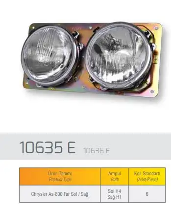 FARBA 10636D Ön Far (Sağ) resmi
