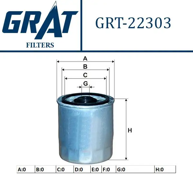 GRAT 22303 Yakıt Filtresi A6010900352 resmi