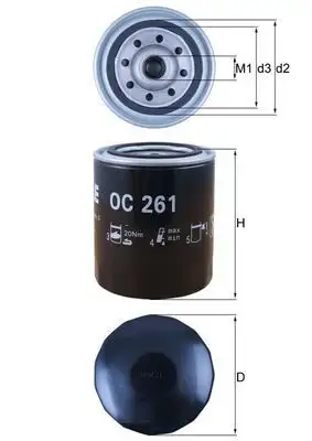 MAHLE OC261 Yağ Filtresi resmi