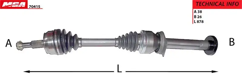 MGA 70415 Ön Aks (Sağ) 7H0407272BL resmi