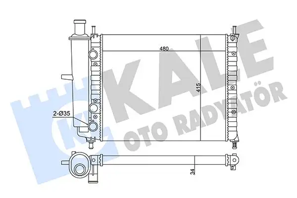 KALE 359140 Radyatör K46534995 resmi