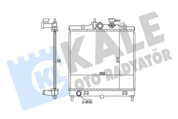 KALE 347860 Radyatör 2531007110 resmi