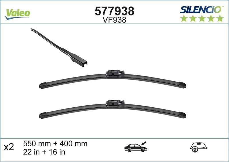VALEO 577938 Silecek Süpürgesi (Takım) 288908716R resmi
