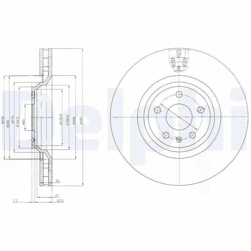 DELPHI BG9054 Ön Fren Diski 8J0615301G resmi