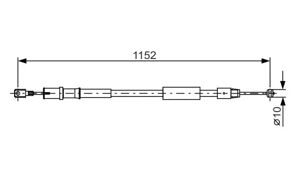 BOSCH 1987482025 El Fren Halatı (Arka Sağ) A6394270538 resmi