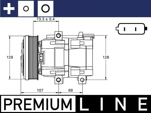 MAHLE ACP855000P Klima Kompresörü resmi