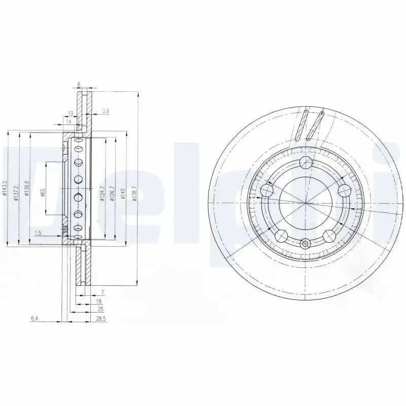 DELPHI BG3695 Ön Fren Diski resmi