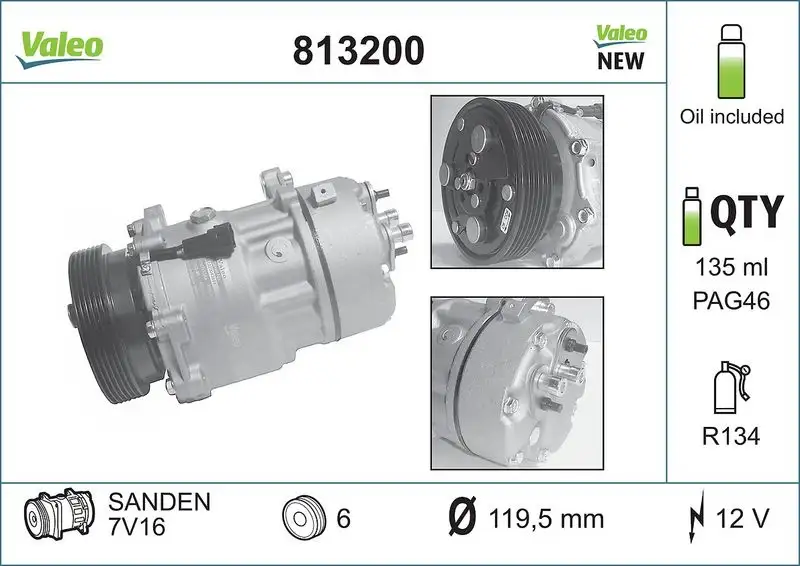 VALEO 813200 Klima Kompresörü resmi