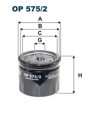 FILTRON OP575/2 Yağ Filtresi 1731840025 resmi
