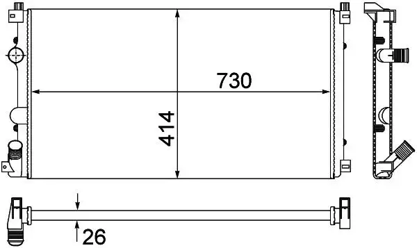 MGA 80128 Radyatör 7701057119 resmi