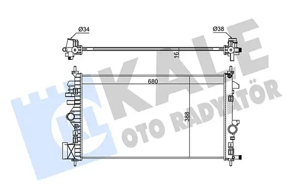 KALE 346175 Radyatör 13241726 resmi
