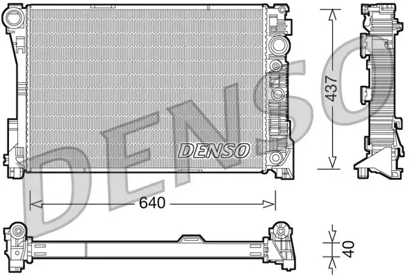 DENSO DRM17046 Radyatör A2045003103 resmi