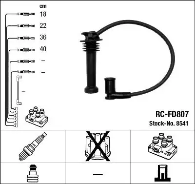 NGK 8541 (RCFD807) Buji Kablosu resmi