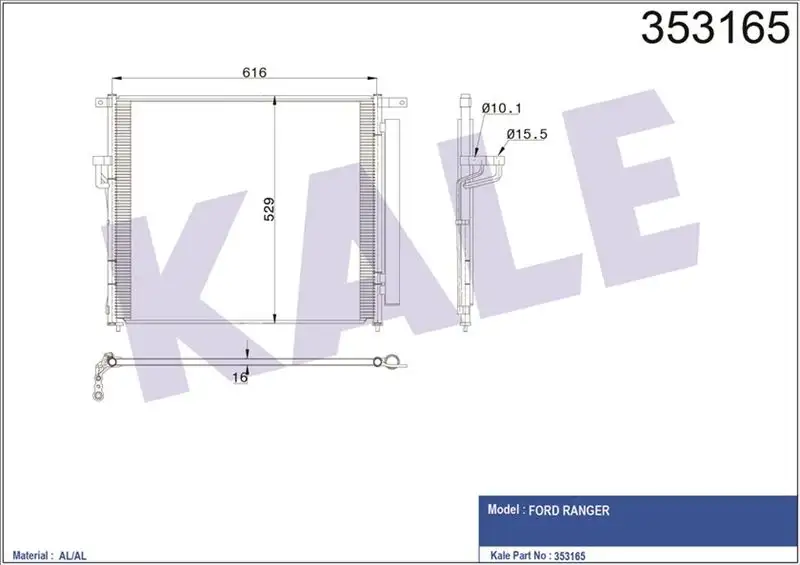 KALE 353165 Klima Radyatörü resmi