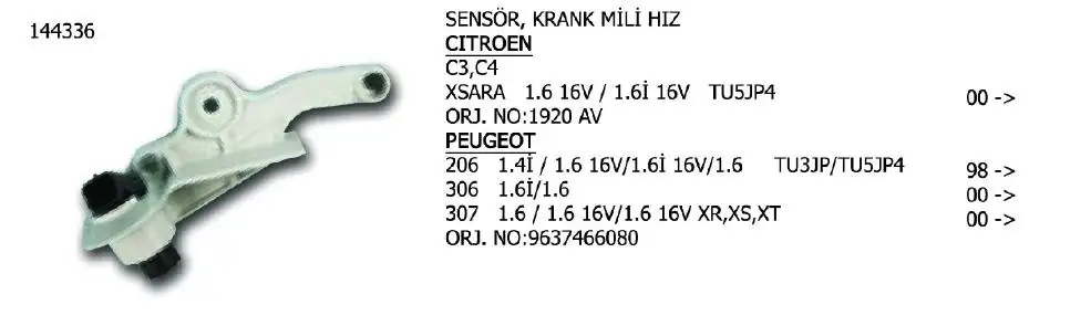 ÜNÜVAR 144336 Krank Sensörü resmi