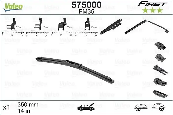 VALEO 575000 Silecek Süpürgesi (Tek) 288904685R resmi