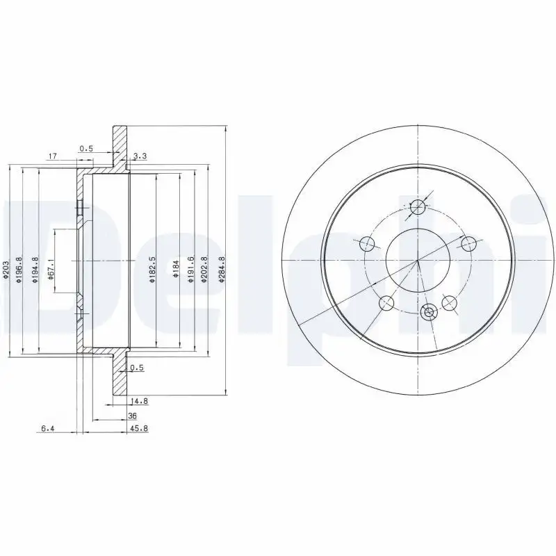 DELPHI BG3398 Arka Fren Diski A1634230112 resmi