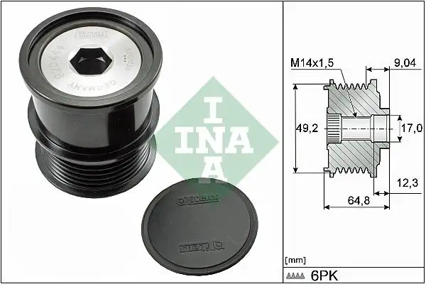 INA 535028410 Alternatör Kasnağı resmi
