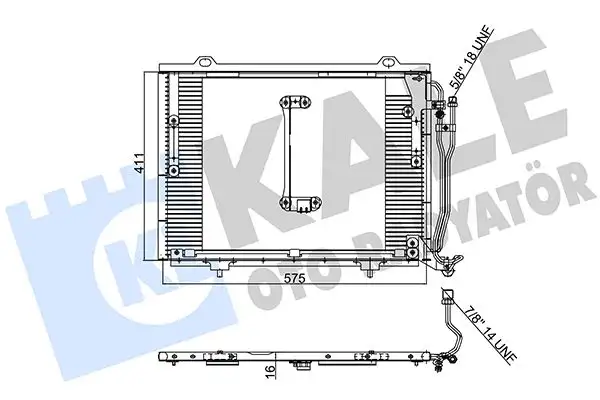 KALE 392500 Klima Radyatörü A2028301070 resmi