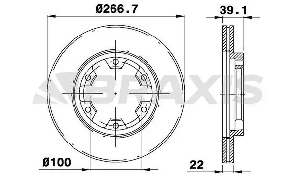 BRAXIS AE0725 Ön Fren Diski 4020635G01 resmi