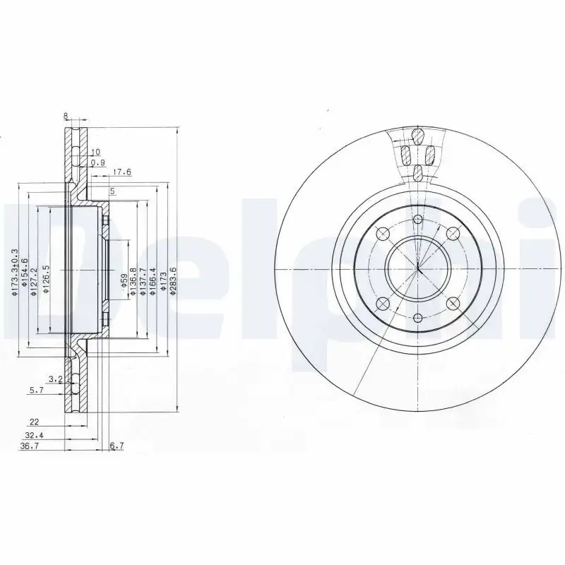 DELPHI BG2407 Ön Fren Diski resmi