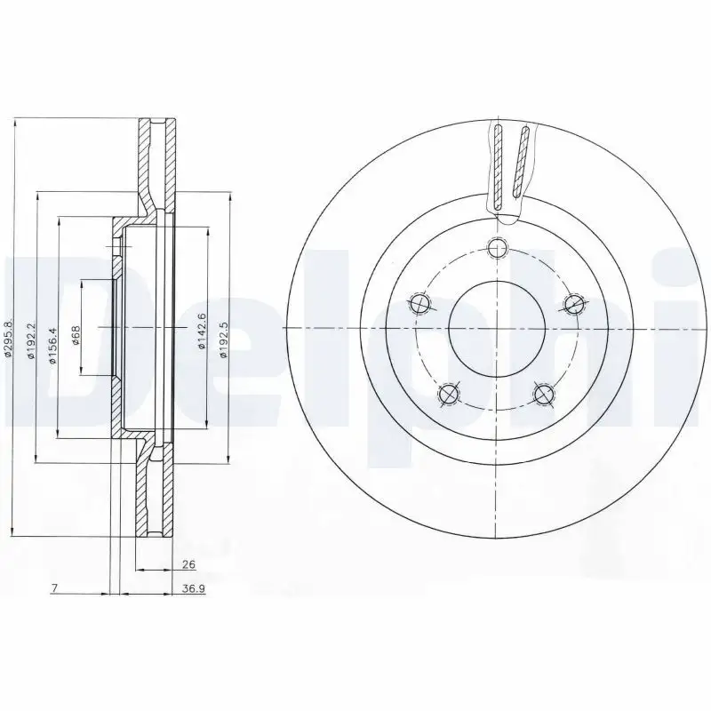 DELPHI BG4109C Ön Fren Diski resmi