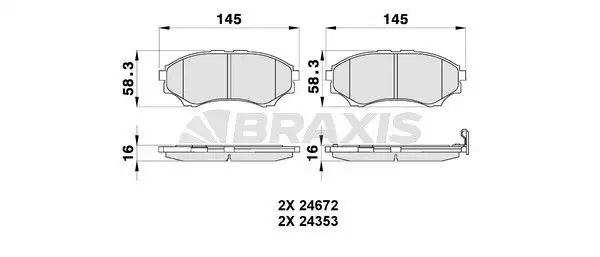 BRAXIS AB0178 Ön Fren Balatası resmi