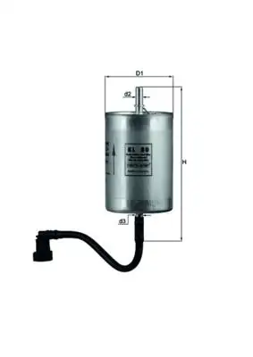 MAHLE KL80 Yakıt Filtresi 99611025301 resmi