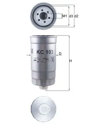 MAHLE KC103 Yakıt Filtresi resmi