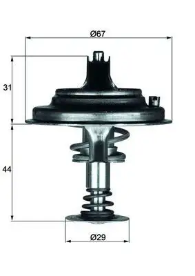MAHLE TX2680D Termostat A0042034075 resmi