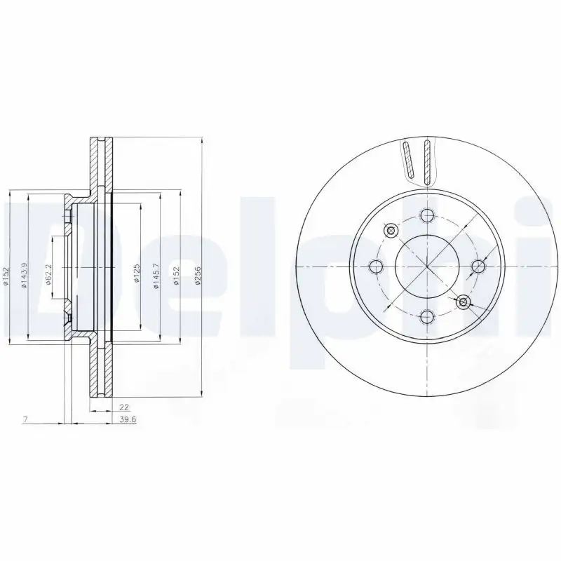 DELPHI BG4096 Ön Fren Diski 517121G000 resmi