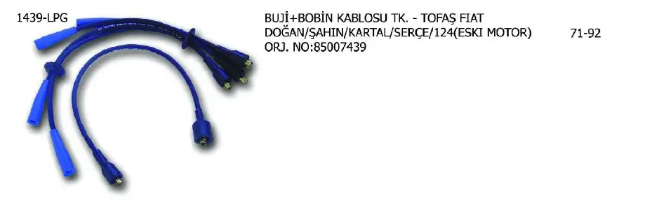 ÜNÜVAR 1439-LPG Buji Kablosu 85007441 resmi