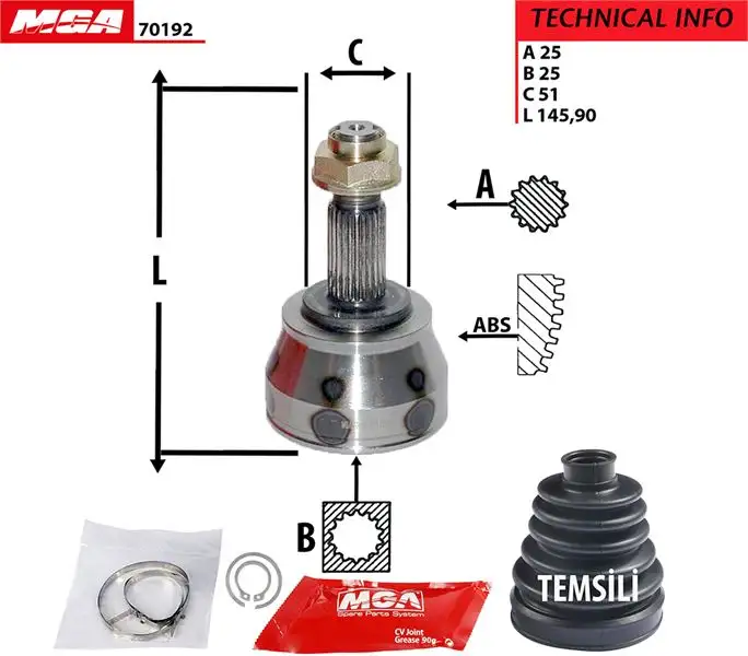 MGA 70192 Aks Kafası (Dış) 46308551 resmi