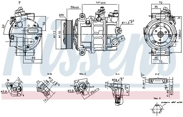 NISSENS 890893 Klima Kompresörü resmi
